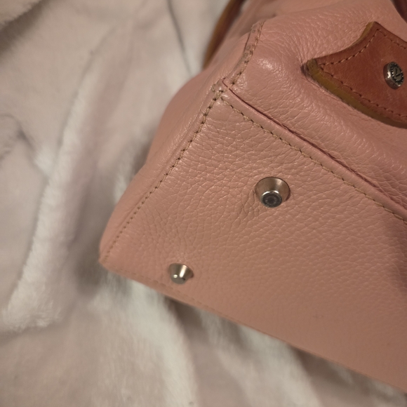 Valentina Pink Leather Barrel Style Shoulder Bag...EUC - Picture 8 of 11